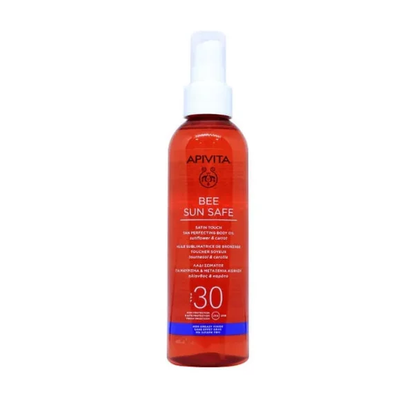 Vaj trupi Apivita Bee Sun Safe, për nxirje dhe me ndjesi mëndafshi Spf30, 200ml
