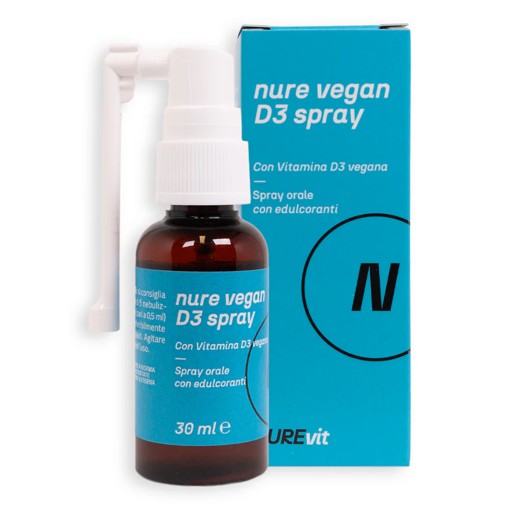 15 NURE D3 Vegan Spray - Tretësirë Orale 30 ml | Vitaminë D3 me Bazë Bimore për Kockat dhe Imunitetin