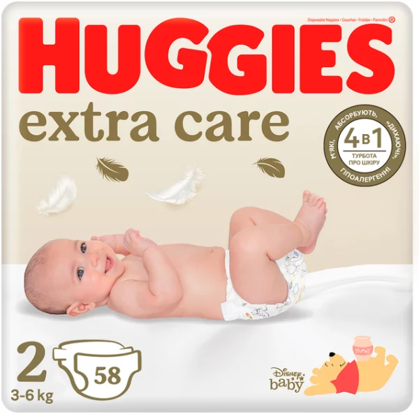 Huggies 2 3-6kg 58 cope